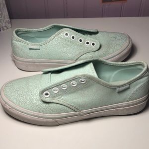 Mint Floral Vans